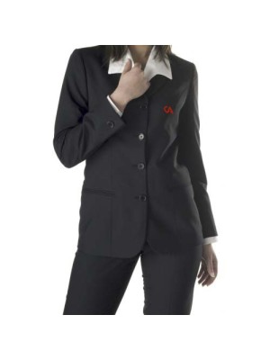 grey receptionist uniform suit